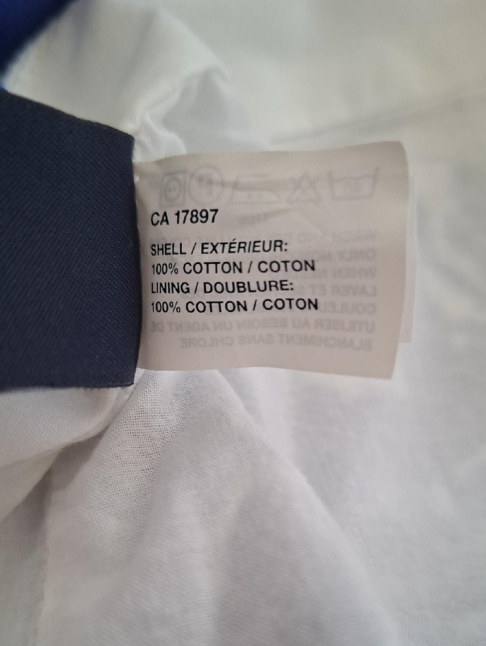 GAP navy and white Lined Cotton Skirt Size 4 oversize - Picture 8 of 8